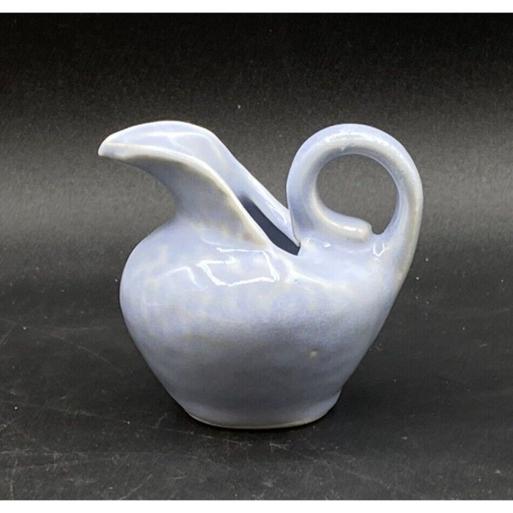 Niloak Pottery Blue Miniature 3” Pitcher Rustic Glossy Glaze